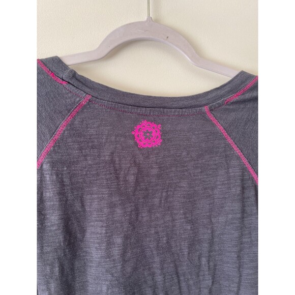 Natural Life Shirt Womens Large Gray Pink Floral Kindness Short Sleeve Tee Top - Picture 5 of 8